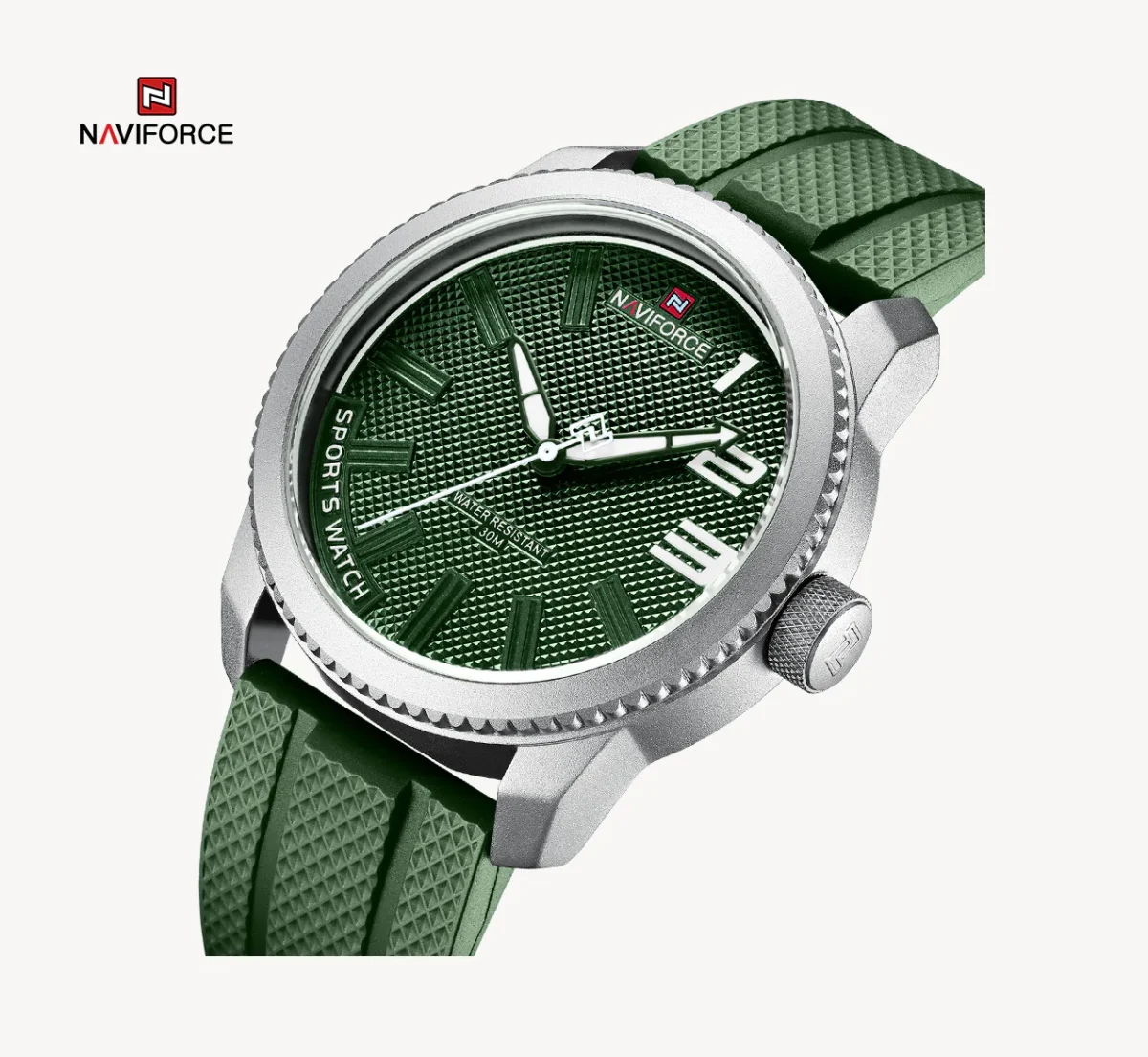 ساعت مچی مردانه نیوی فورس Naviforce NF 9202 S/W/GN - تصویر 2