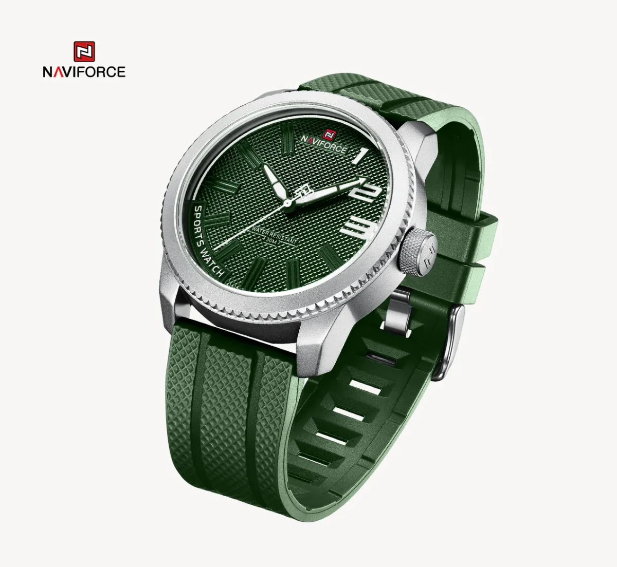 ساعت مچی مردانه نیوی فورس Naviforce NF 9202 S/W/GN - تصویر 3