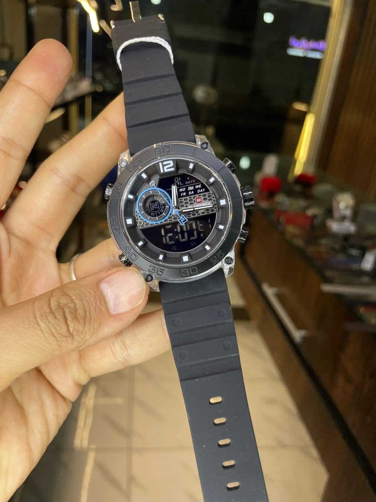 ساعت مچی مردانه اورجینال برند نیویفورس nf6104 swb naviforce - تصویر 7