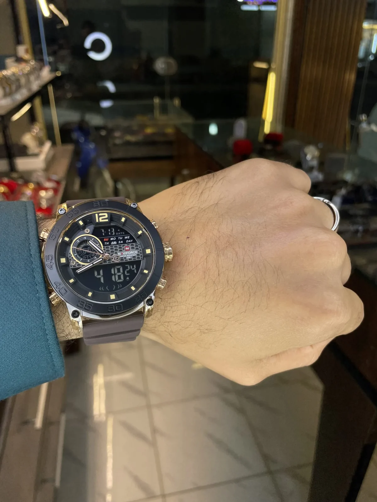 ساعت مچی مردانه اورجینال برند نیویفورس nf6104 swb naviforce - تصویر 3